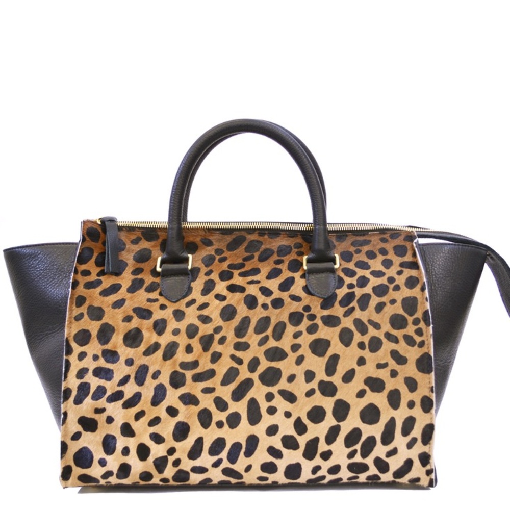 Clare V Leopard Sandrine Vintage Handbag